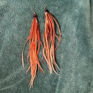 Long Feather Boho Earrings